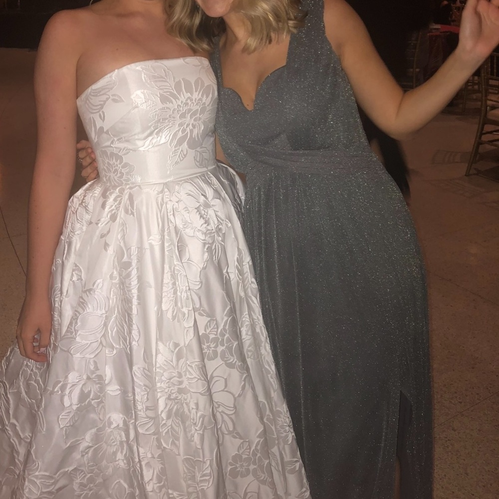 ASOS grey/silver formal dress
